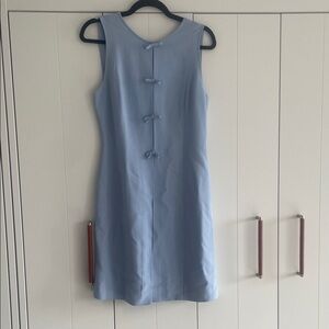 Moschino Light Blue Bow-Accent Mini Dress Sz 10